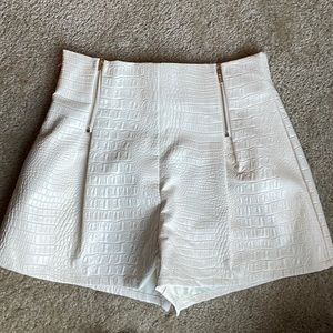 PU leather shorts. Size M US 6.